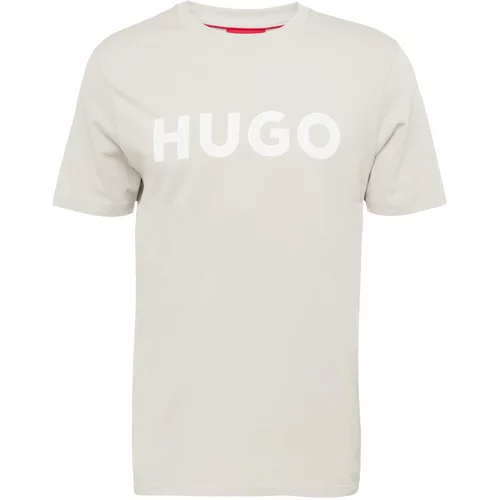 HUGO Red Majica 'Dulivio' svijetlosiva / bijela