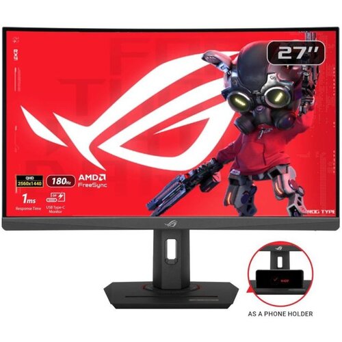 Asus ROG Strix XG27WCS USBType-C 27" gaming monitor,zakrivljeni, 180 Hz, 1 ms, VA Cijene