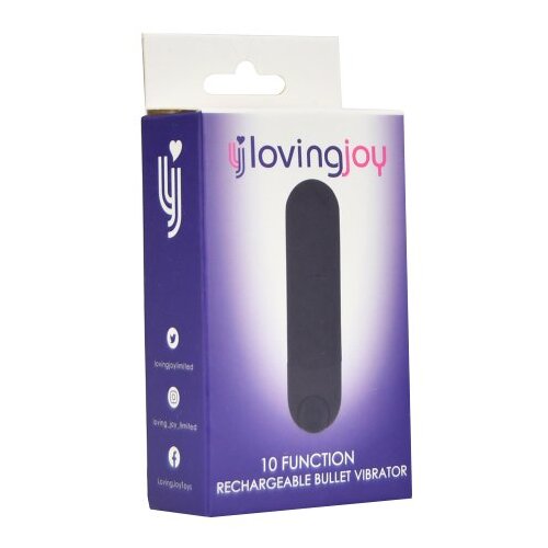 Loving Joy Vibrator 10 Function Rechargeable Black Slike