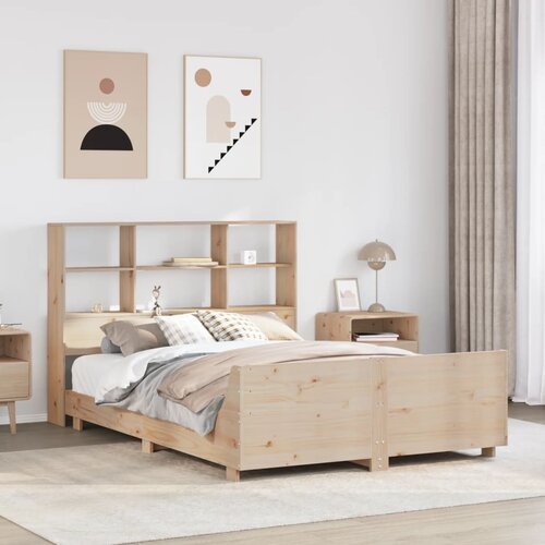 Furnova Posteljni okvir brez vzmetnice 135x190 cm trdna borovina, (21944350) Slike