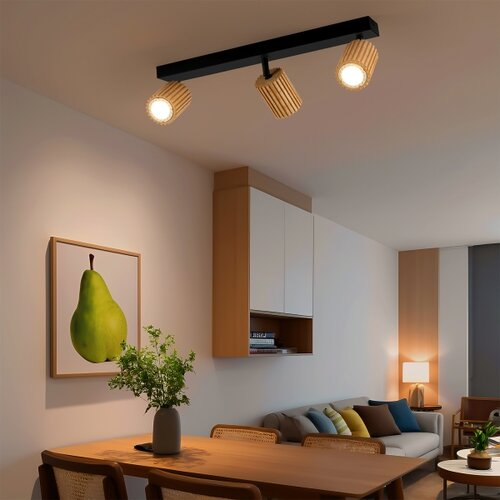  Brilagi - Spot svetiljka MODERN WOOD 3xGU10/8W/230V drvo/crna Slike