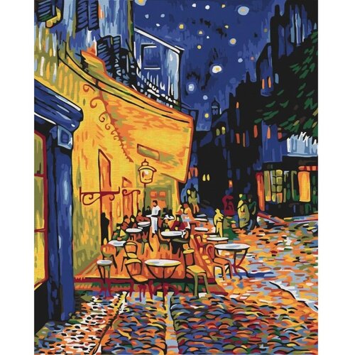 Slika za samostalno slikanje - Vincent van Gogh – Café Terrace at Night 40x50 Cene