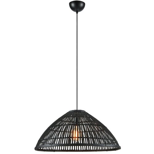 Markslöjd mat črna viseča svetilka z bambusovim senčnikom ø 58 cm capello Cene
