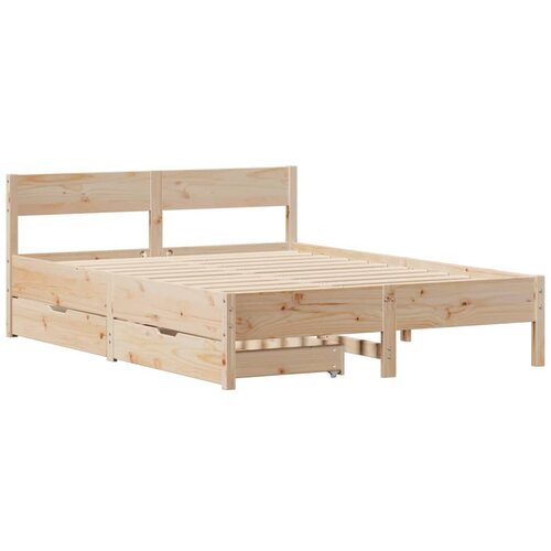 vidaXL Posteljni okvir z vzglavjem 120x200 cm trdna borovina, (21322377) Cene