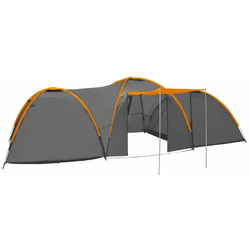 In Iglu šator za kampiranje 650x240x190 cm 8 osoba sivo-narančasti