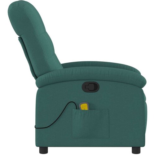  Masažni naslonjač od tkanine tamnozeleni Slike