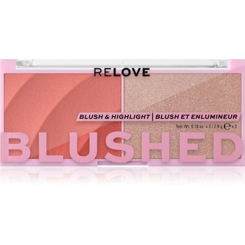 Revolution Relove Blushed Duo Blush &amp;amp; Highlighter rumenilo s highlighterom 1 kom Slike