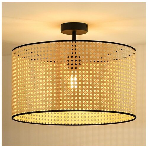 Duolla - Plafonski luster ROLLER RATTAN 1xE27/15W/230V prečnik 45 cm bež/crna Cene