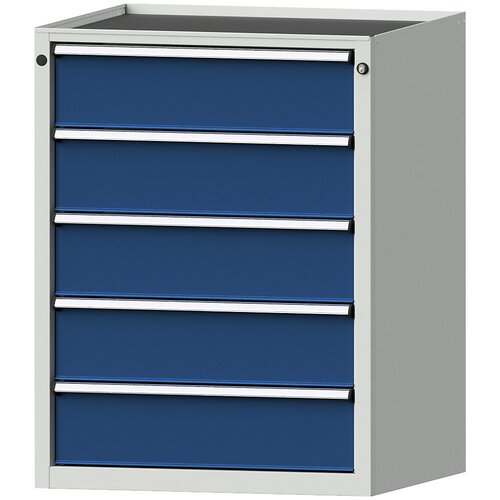 ANKE Predalnik, ŠxG 760 x 675 mm, nosilnost predalov 200 kg, 5 predalov, višina 980 mm, sprednji del encijan modra Cene