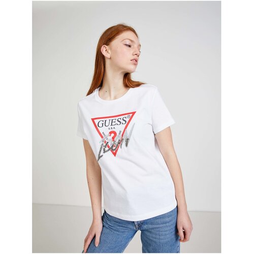Guess white shirt womens sale