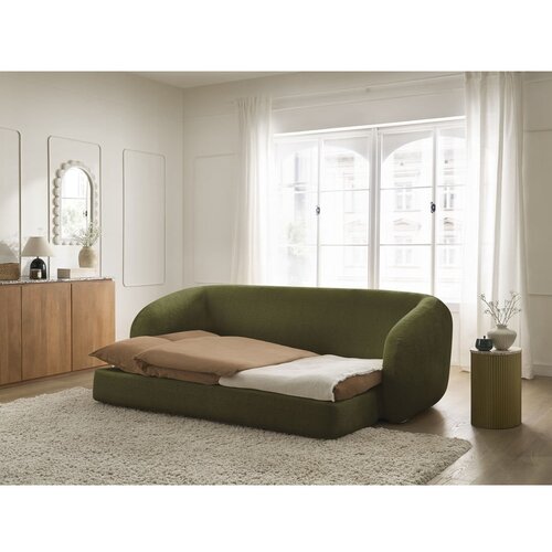 Bobochic Paris Zelena raztegljiva sedežna garnitura iz &amp;scaron;enilje 228 cm Neyo &amp;ndash; Slike