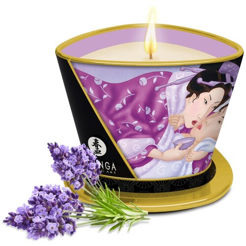 Shunga Massage Candle Lavender 170ml Slike