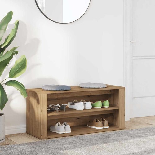  Klupa za cipele boja hrasta 100x35x45 cm konstruirano drvo Cene