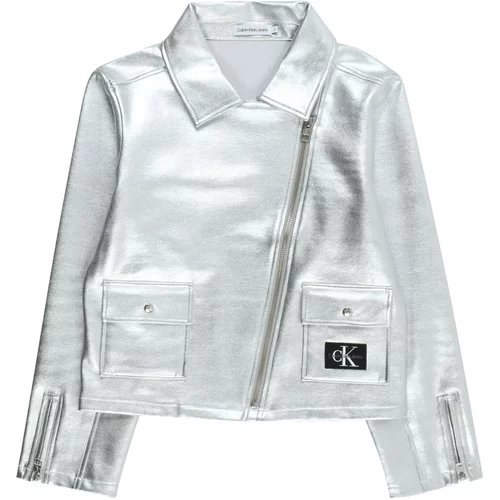 Calvin Klein Jeans Prijelazna jakna srebrno siva