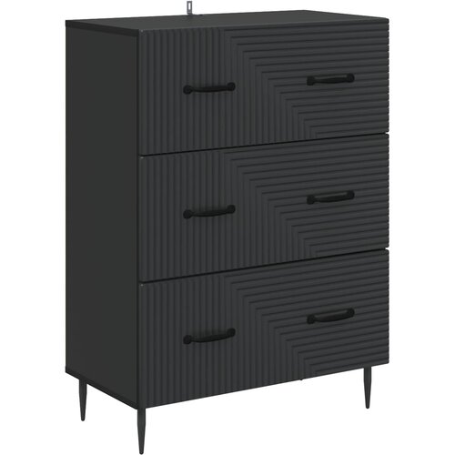  Ormar s ladicama Crna 66 x 34,5 x 89,5 cm Konstruirano drvo Cene
