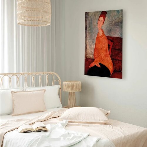  Slika - Amedeo Modigliani &amp;ndash; Jeanne Hebuterne in a Yellow Sweater 20x30 Akustična Slike