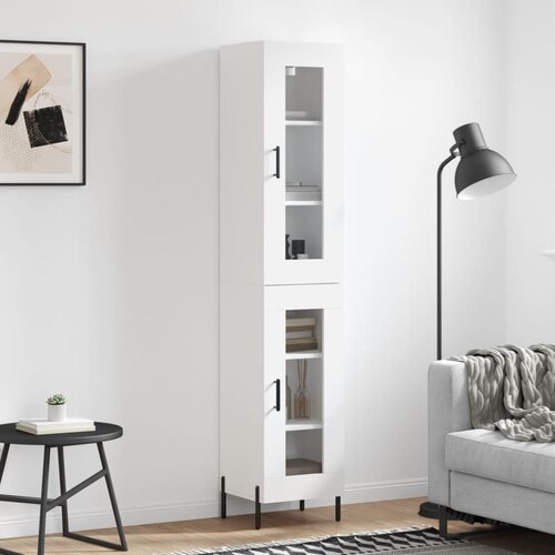  The Living Store Visoka omara bela 34,5x34x180 cm inženirski les - Visoka Omarica, (21440971) Slike