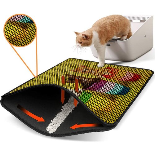 WALLXPERT Nrszn0137 multicolor cat litter mat Cene