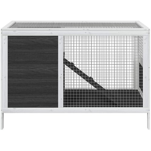  Kavez za zečeve sivi 103 x 44 x 69,5 cm od masivne borovine Slike