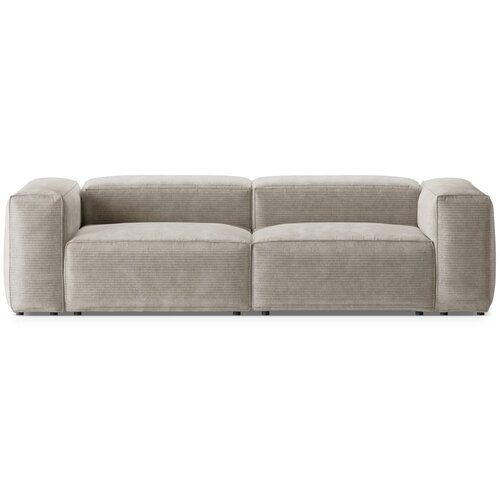 Cosmopolitan Design Bež sedežna garnitura iz rebrastega žameta 264 cm Bergano – Cene