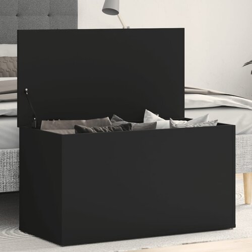 Furnova Skrinja za shranjevanje črna 84x42x46 cm konstruiran les, (21955914) Slike