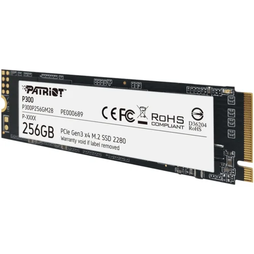 Patriot SSD 256GB M.2;P300 M.2 PCIe Gen 3 x4up to R/W : 1700/1100MB/s