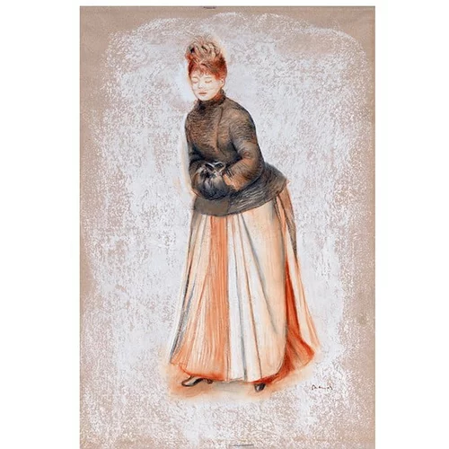 Fedkolor reprodukcija slike auguste renoir - young woman with a muff, 40 x 60 cm