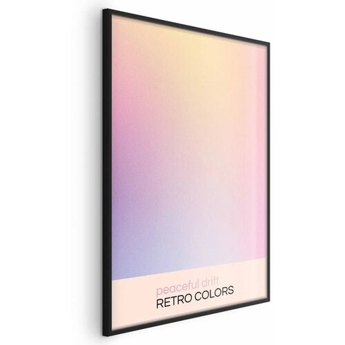  Plakat - Peaceful Drift - Delicate Pastel Shades Creating a Harmonious Whole 40x60 Crni okvir Cijene
