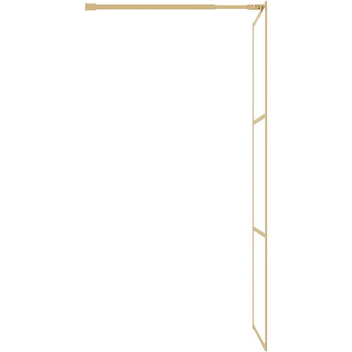  Stijenka za walk-in tu&amp;scaron; sa staklom ESG zlatna 90 x 195 cm Slike