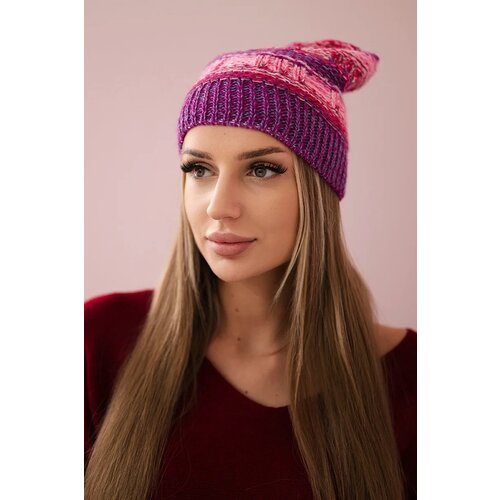 Kesi Cap with fleece Patrycja K254 pink neon+purple Slike