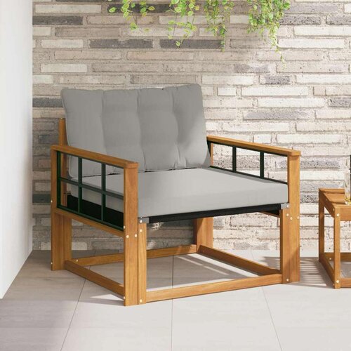  Set vanjskih sofa Čvrsto drvo akacije i Textilene Prirodna Cene