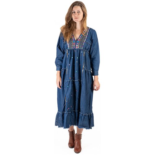 Isla Bonita By Sigris Dolge obleke Dolga Midi Obleka Modra Cene