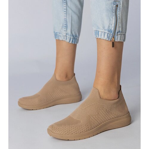 Gemre Beige sports sneakers with sock-like upper Kreta Cijene