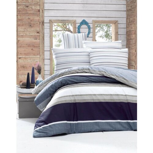 Savoy blue bluewhitegrey ranforce single quilt cover set (de) Cene