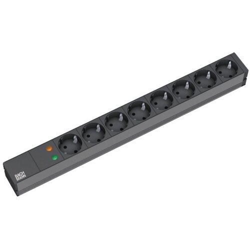Boschmann 19'' 2m 8x Schuko H05VV-F 3G 1.50mm&sup2; power extension 8 AC outlet(s) Black Cijene