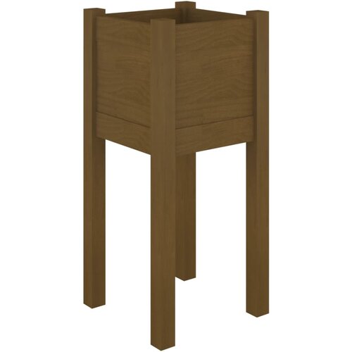  Vrtne sadilice 2 kom boja meda 31x31x70 cm od masivne borovine Slike