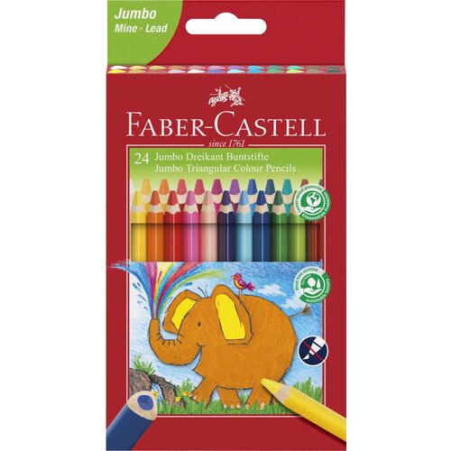Faber-Castell Faber-Castell: Jumbo drvene bojice 24kom sa &scaron;iljilom Cijene