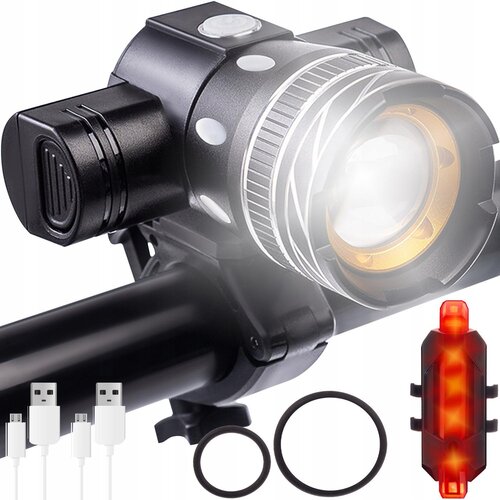 Malatec Set USB LED aku. kolesarske T6 svetilke CREE LED XM-L + zadnja luč, (21049269) Cene