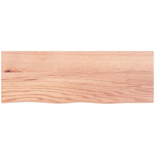  Zidna polica svjetlosmeđa 80x30x(2-4) cm obrađena hrastovina Slike