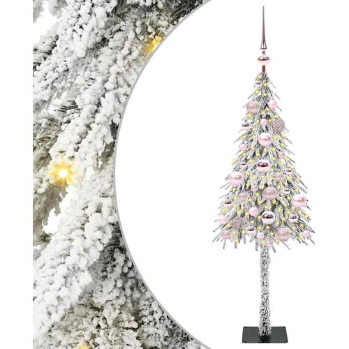  Božićno drvce s 150 LED svjetlima Bijelo 120 cm PE i čelik Slike