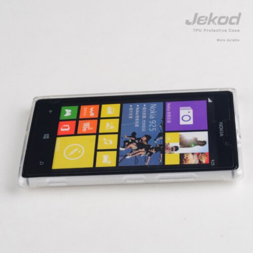 Jekod silikonski ovitek Nokia Lumia 925 prozoren TPU/T + Za&amp;scaron;čitna folija Slike