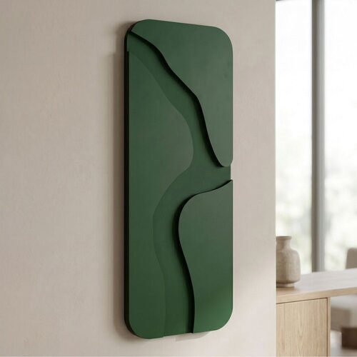 Wallxpert Aterna Green- 24 x 68 Green Decorative Framed MDF Painting Slike