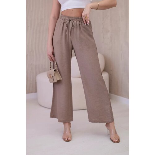 Kesi Wide viscose trousers Fango Slike