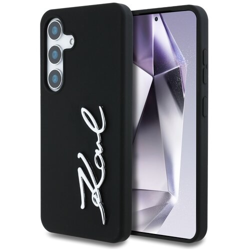 Karl Lagerfeld OVITEK SILIKONSKI KOVINSKI LOGOTIP S PODPISOM ZA SAMSUNG GALAXY S25, (5000012655) Cene
