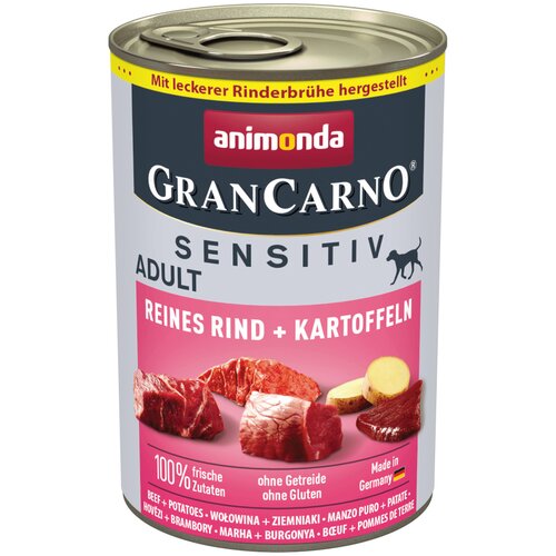 animonda GranCarno Adult Sensitive 6 x 400 g - Čista govedina i krumpir Cijene