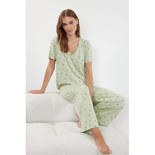 TRENDYOLMILLA Ženski set pidžame THMSS24PT00231, Zeleni Cene