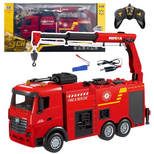  Fire Truck With Crane Remote Control RC Lights Water Huina1:18 Cijene