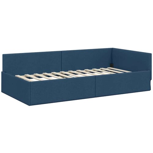  Kutni krevetni okvir s madracem 2 kom. Plava 100 x 200 cm Slike