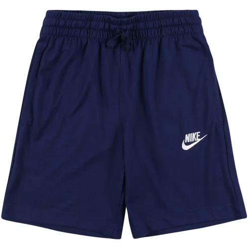 Nike Sportswear Hlače temno modra / bela
