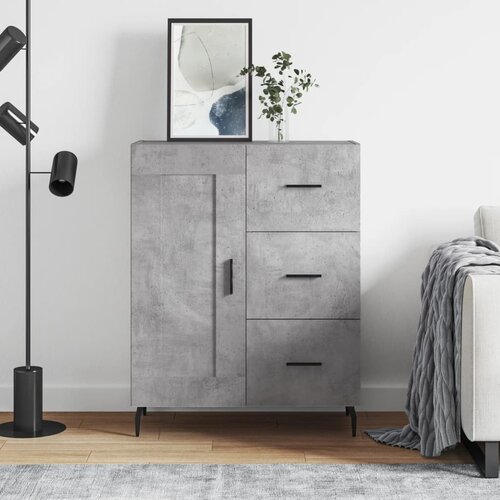 vidaXL Komoda betonsko siva 69,5x34x90 cm inženirski les Cene